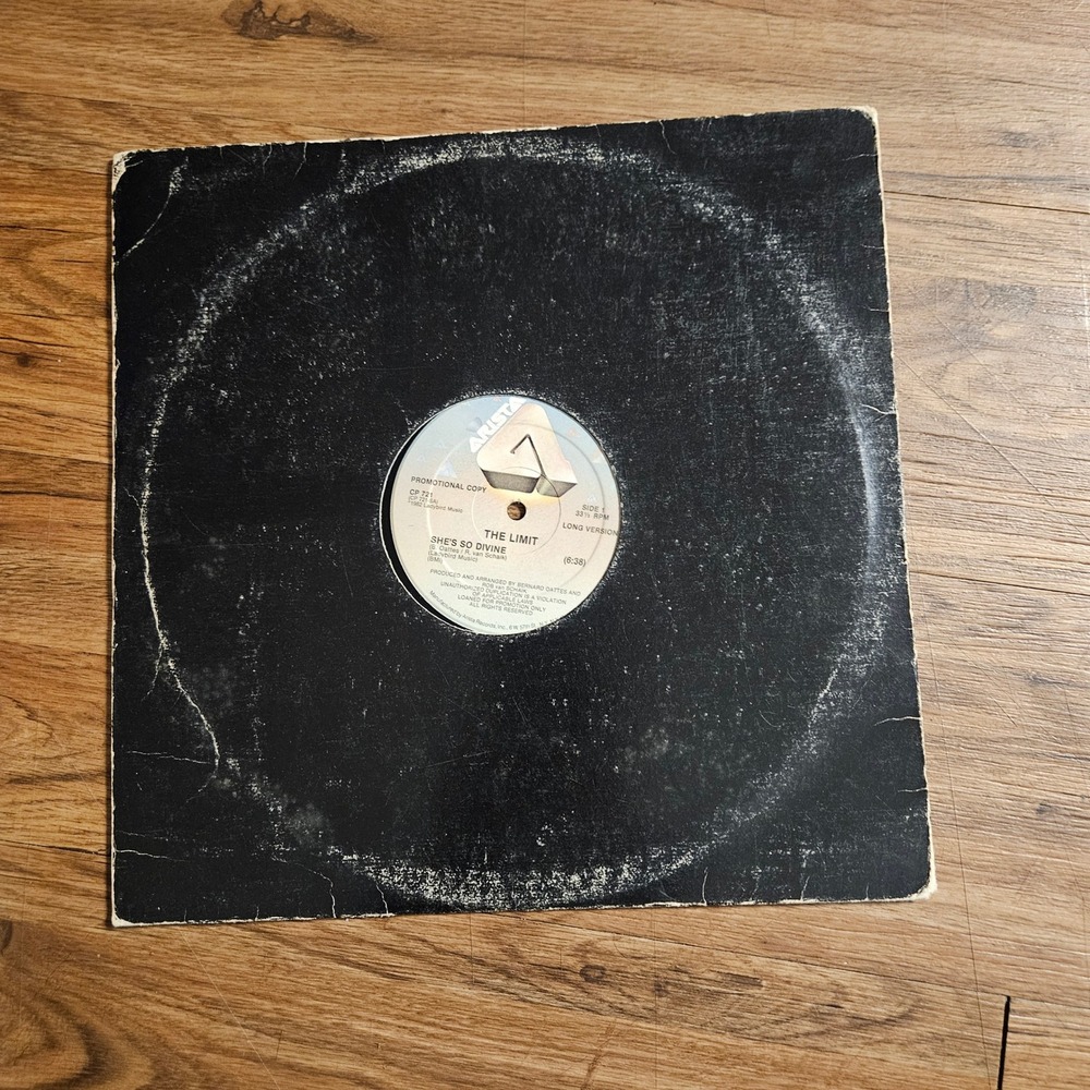The‎ Limit – She's So Divine Arista 1982 CP 721 PROMO LP 33RPM 12" VG+/VG+